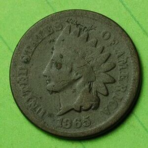 🌟1865 Indian Head Cent Penny 1c Lot X37🌟  SEMI KEY DATE - RARE FIND